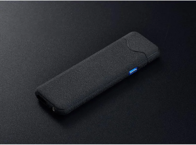 USB Зажигалка электронная Вольфрамовая турбо Зажигалка перезаряжаемая WilndProof Зажигалка для курения лазерные логотипы на металле - Цвет: matte black