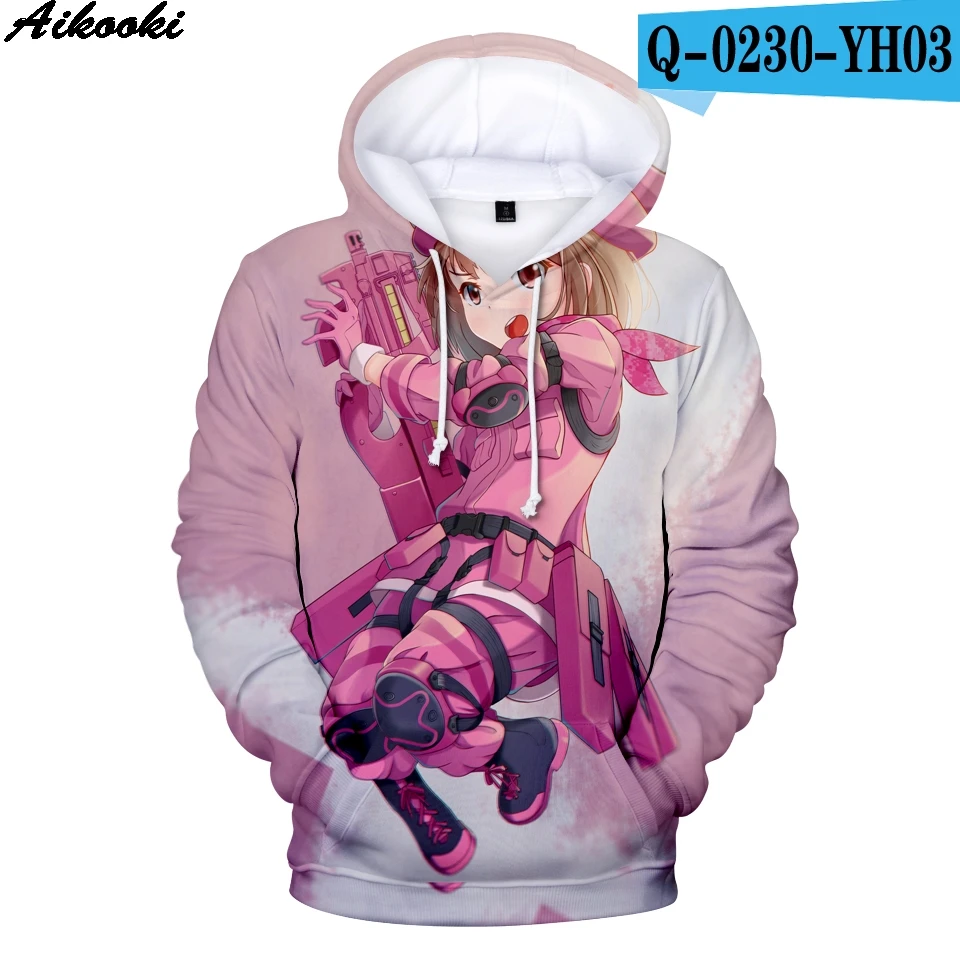Модные толстовки Sword Art Online для мужчин и женщин, зимние 3D толстовки, Аниме толстовки Sword Art Online пуловеры для мальчиков и девочек - Цвет: 3D
