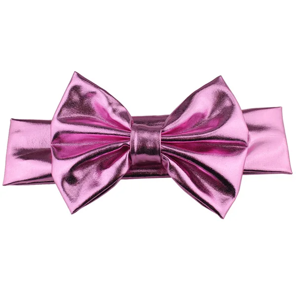 Baby Girls Headband Fashion Glitter Leather Bow Knot Head Bandage Kids Toddlers Head Wrap Hair Band Infant Clothes Accessories