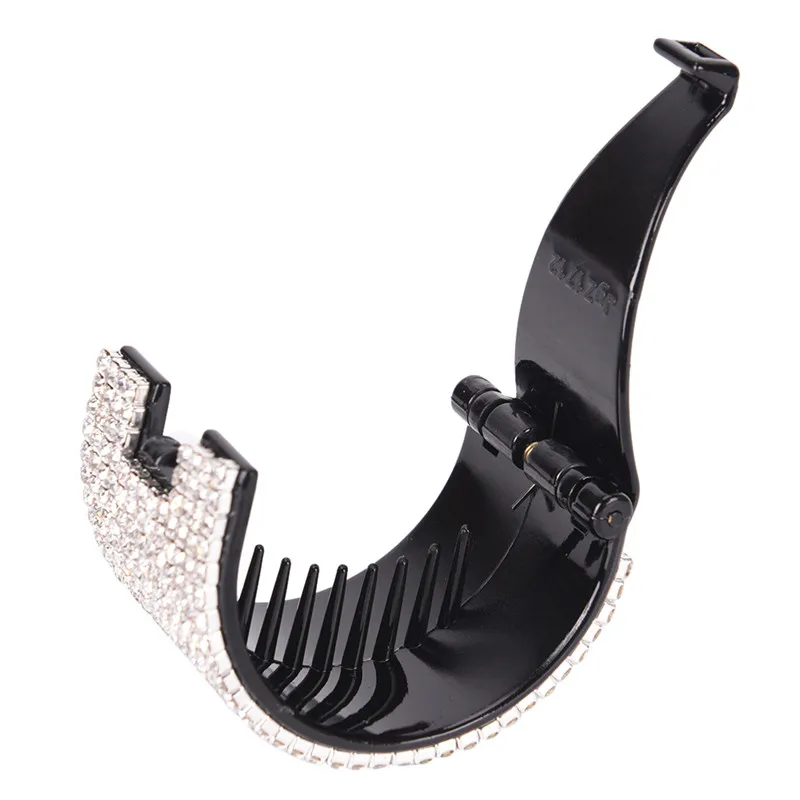 

1Pc Crystals Hair Claws Hairpin Ponytail Round Jaw Clips Girls Acrylic Hair Grip Clamp Crab Girls Women Hair Accessories