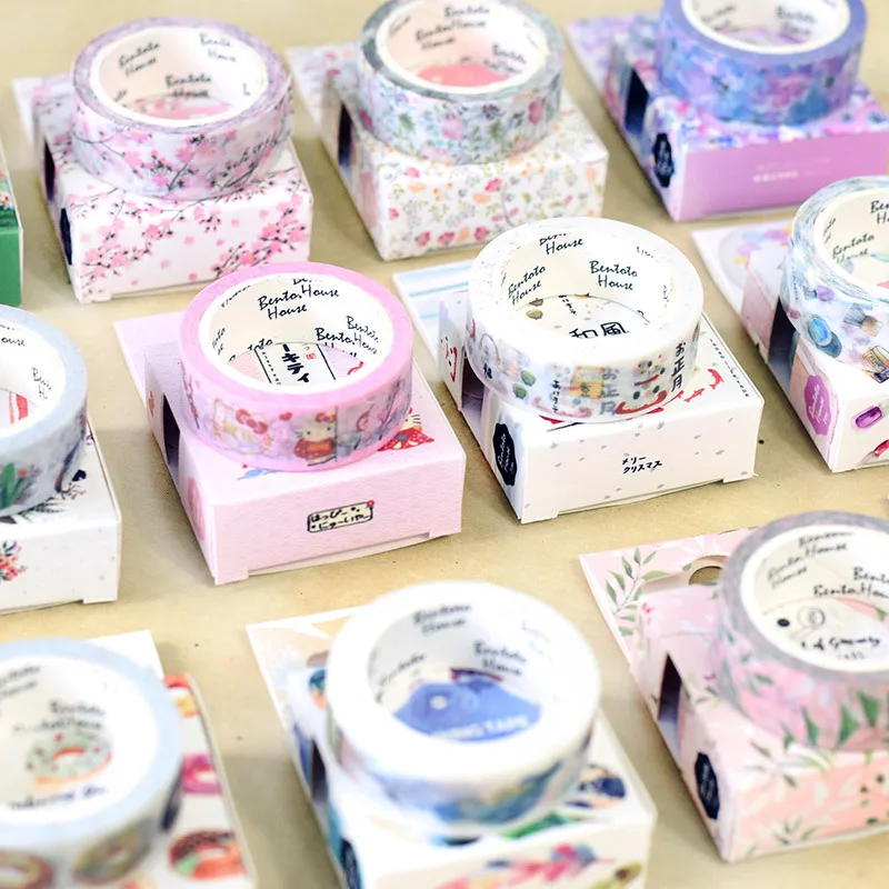 15mm*7m Cute Lotkawaii Flower food animals Decorative Washi Tape DIY Scrapbooking Masking Tape School Office Supply