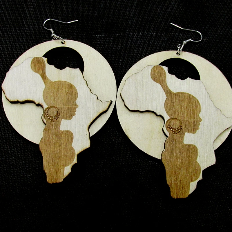 Новейшие деревянные серьги в африканском стиле для девочек|wooden african earrings|earrings