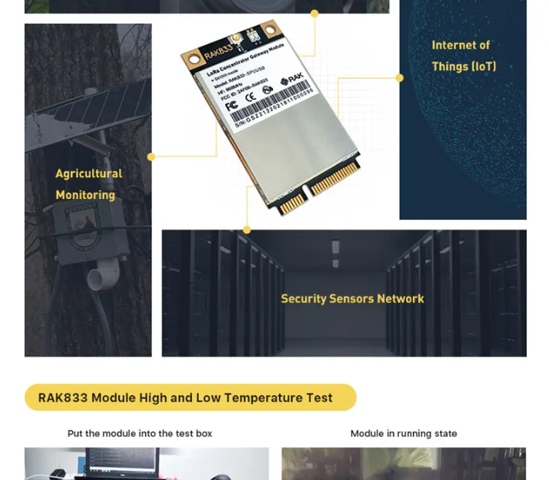 Промышленный мини PCIe LoRa концентратор шлюз модуль с SX1301 и FT2232H Чип поддержка SPI USB RAK833 IOT модуль Q075
