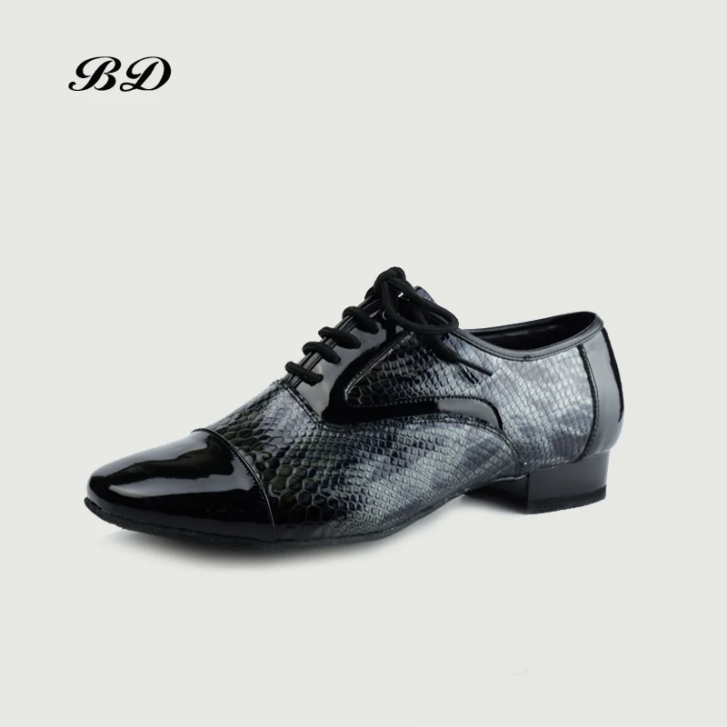 TOP BD Dance Shoes Ballroom MEN Latin Shoes Man Shoe BDDANCE 306-C Authentic Straight sole Import Genuine Leather Serpentine HOT