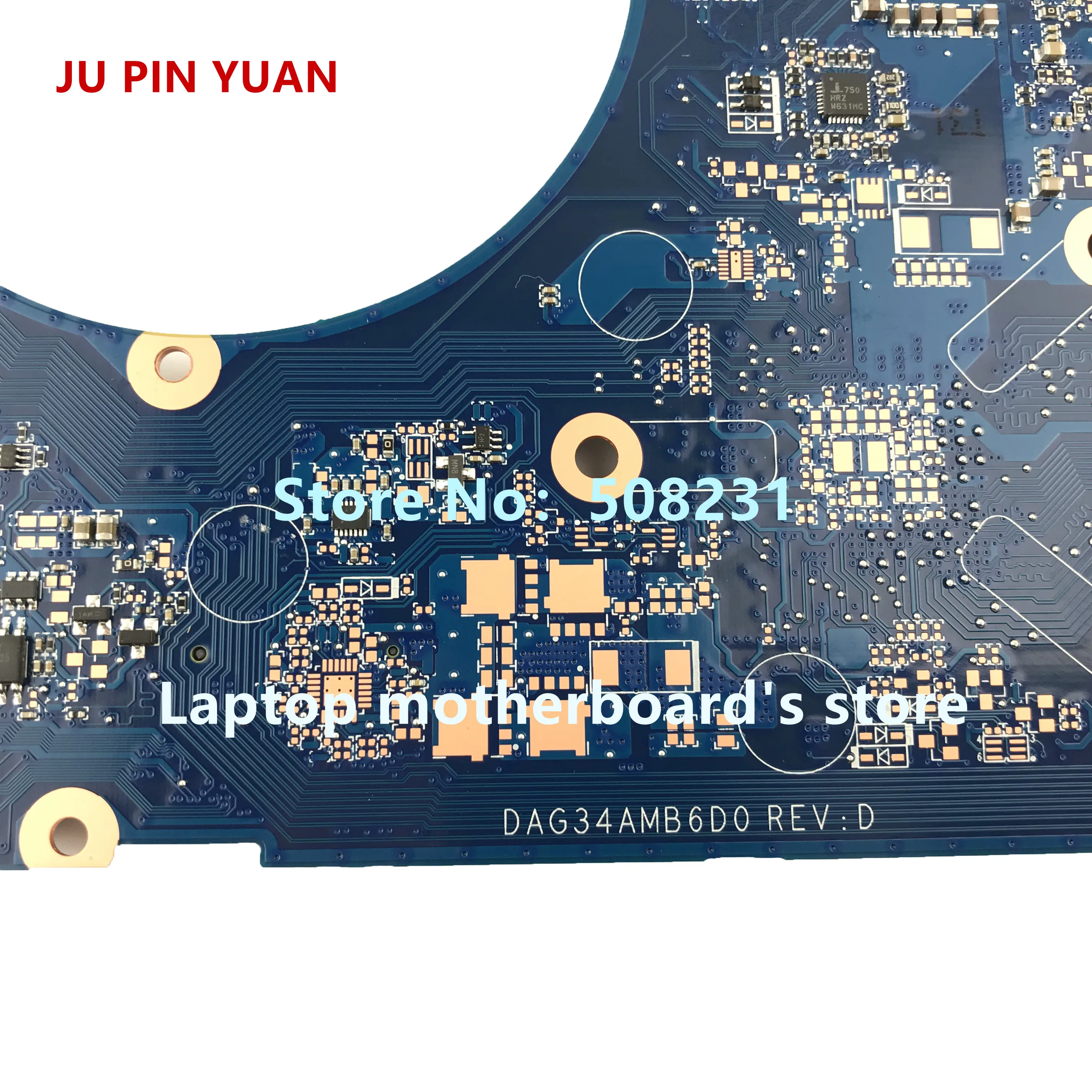 JU PIN юаней 856223-601 856223-501 G34A DAG34AMB6D0 материнская плата для HP PAVILION ноутбук 15-AU 15T-AU материнская плата для ноутбука i7-6500U
