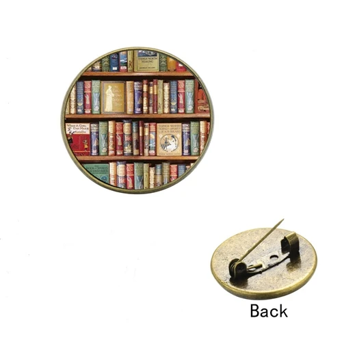 Style 1 SIAN винтажная книжная полка, броши, значки, 6 стилей, старые книги, металлические булавки, пальто, кепка, рюкзак, аксессуары, подарок для учителя, студентов - Окраска металла: Style 1