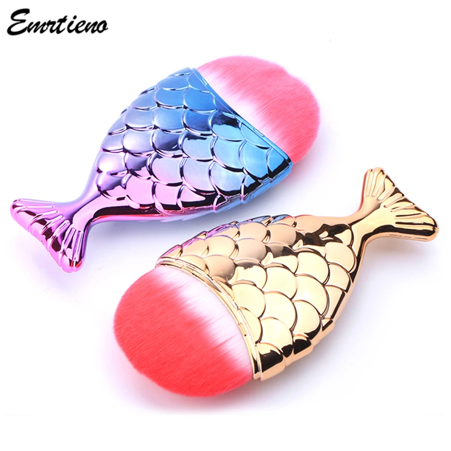 1 шт. Косметическая пудра Уход за кожей лица рыбы Кисточки Макияж Инструменты Pincel