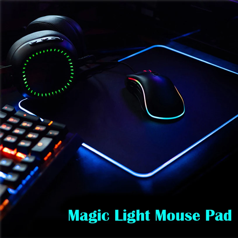 Большой красочный светодиодный RGB игровой коврик для мыши USB Проводная 800x300 мм геймерский большой коврик для мыши коврик для ноутбука 800x300 мм для ПК компьютера