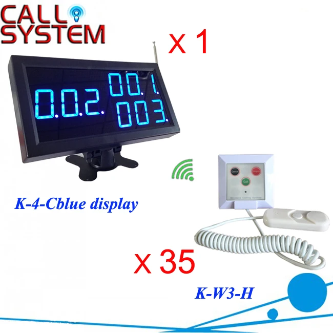 

NEW Wireelss Emergency Calling Button System 1 monitor 35 bed pull cord call for nursing house