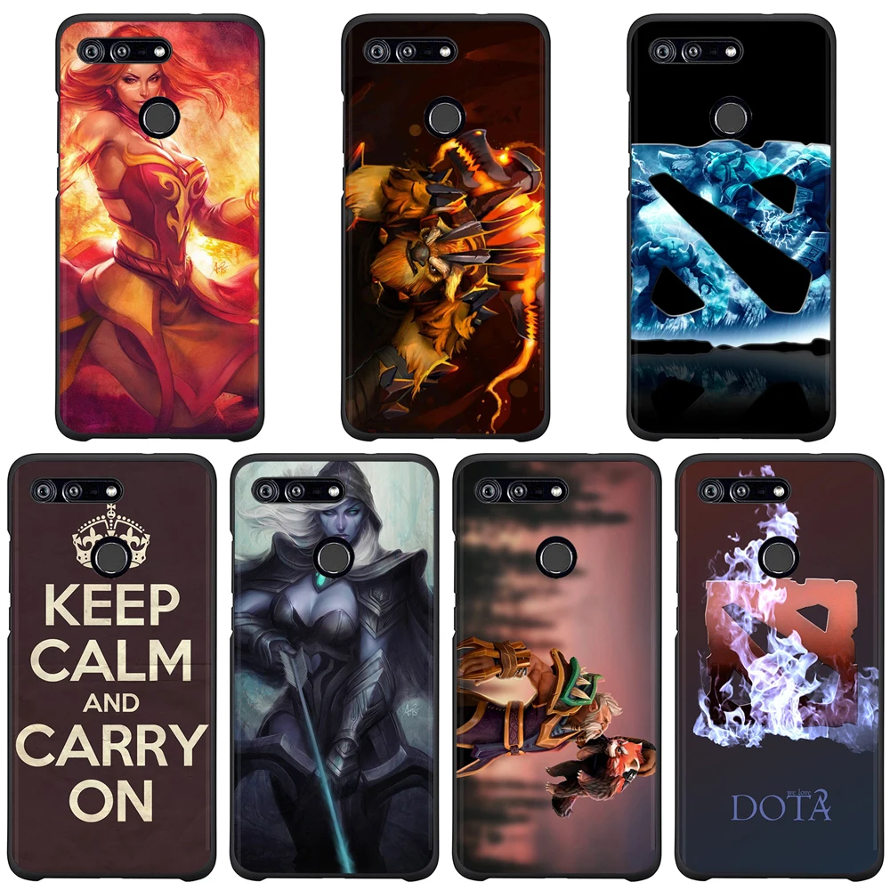 Мягкий ТПУ чехол для телефона Honor 8x Черный силиконовый dota 2 игра 7a pro 9 Lite 10 Nova 3