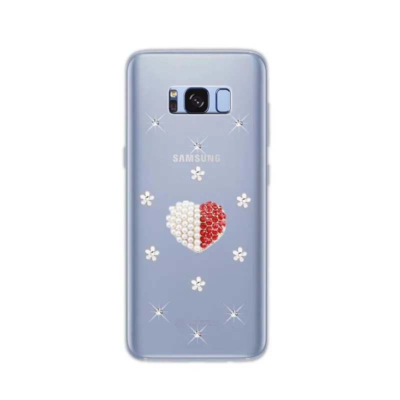 Чехол для Samsung Galaxy S8 S9 S10e силиконовый чехол задней панели с алмазным узором Бампер
