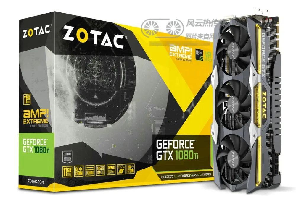 Для ZOTAC GTX1080Ti AMP Экстрим Видеокарта кулер вентилятор с радиатором