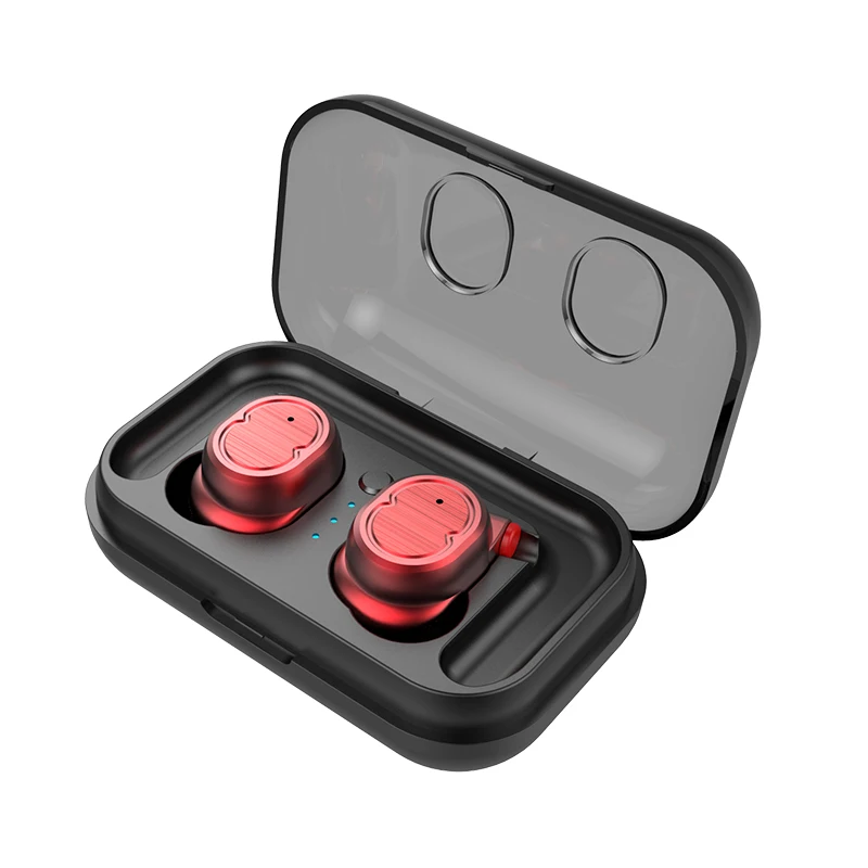 red McGeSin Bluetooth Беспроводные наушники с сенсорным управлением наушники TWS Hi-Fi стерео звук гарнитура с зарядным устройством для телефона с микрофоном - Цвет: red