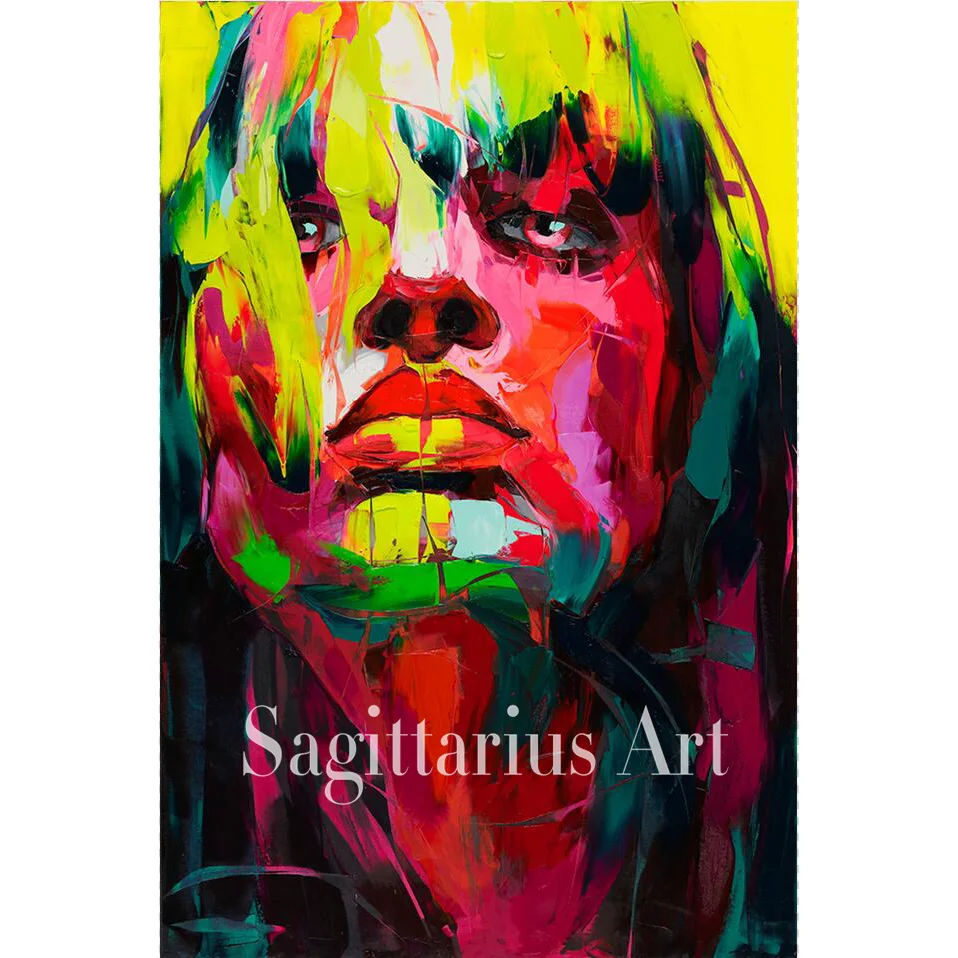 Ручная роспись La diabolique от Франсуаза nielly Ножи Палитры масла Картины Книги по