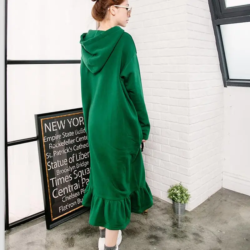 Женское платье свитер с капюшоном и юбкой годе размеры XS 5XL 6XL|hoodie sweater dress|fishtail