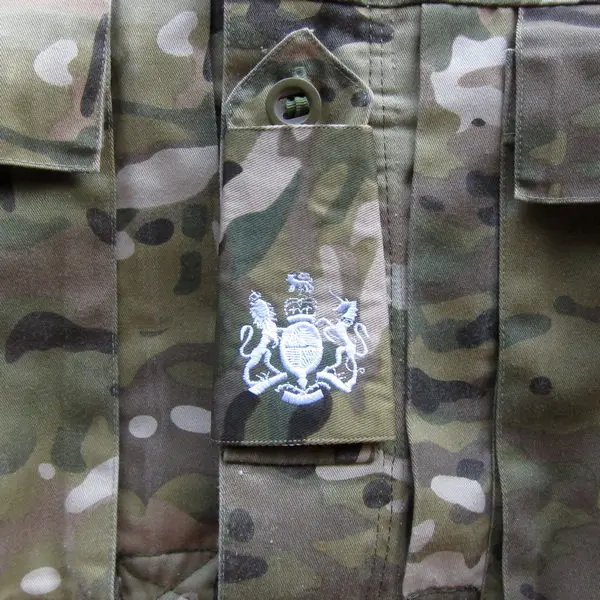 Британская армейская вышивка Мультикам MTP WO I Regimental Sergeant Major White Rank горки Военная