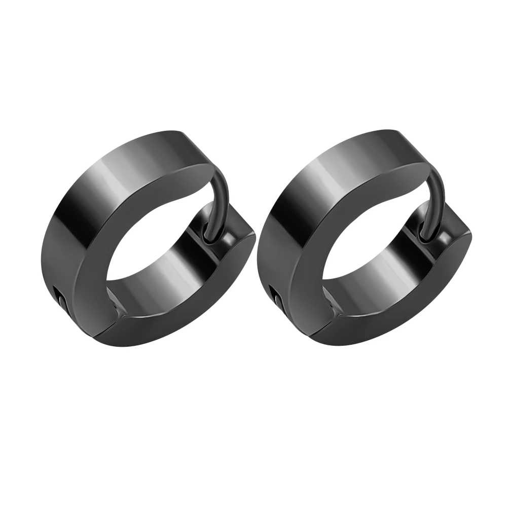 1 пара серебряные золотые черные панк-рок маленькие серьги-кольца из нержавеющей
