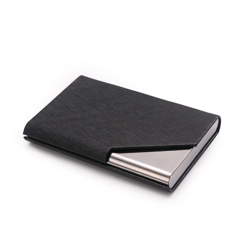 Teemzone модные кожаные нержавеющая сталь Функция Card Case бизнес держатель для карт