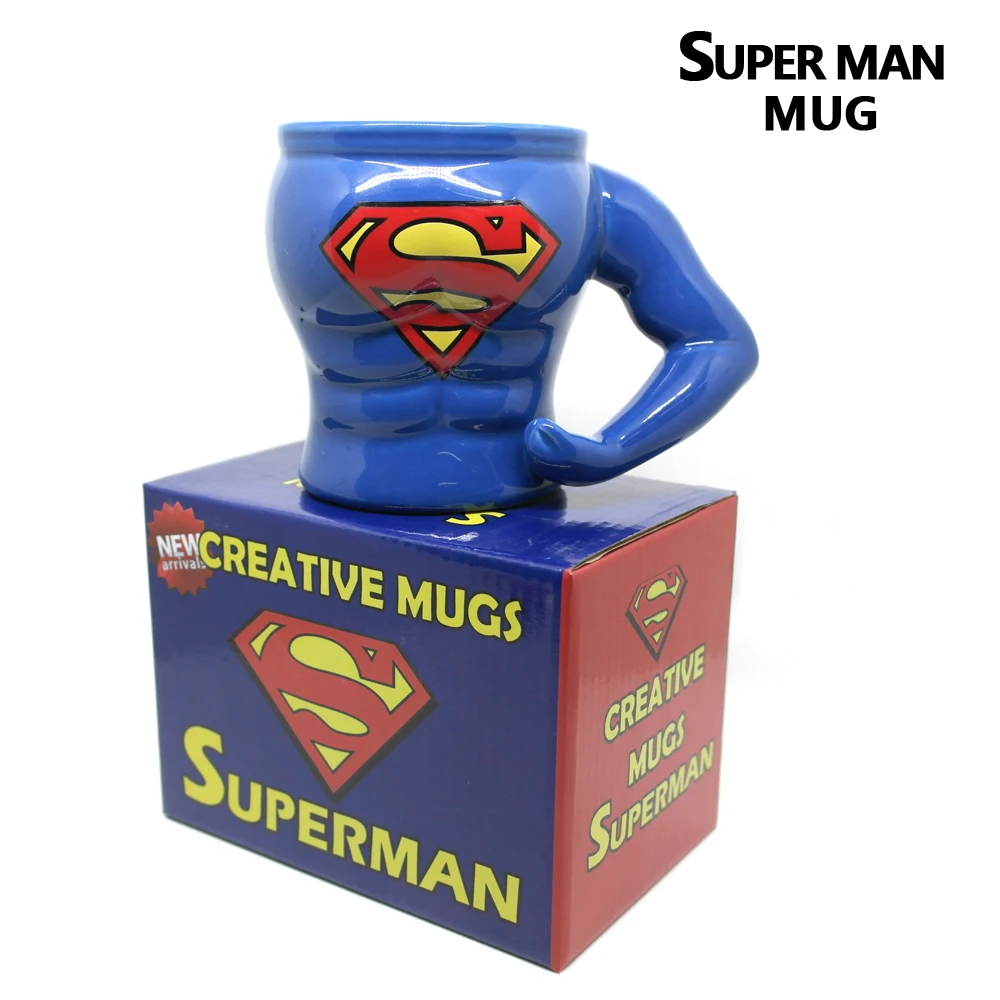 Креативная керамическая кофейная кружка Super Man 320 мл забавная СУПЕРМЕНА для