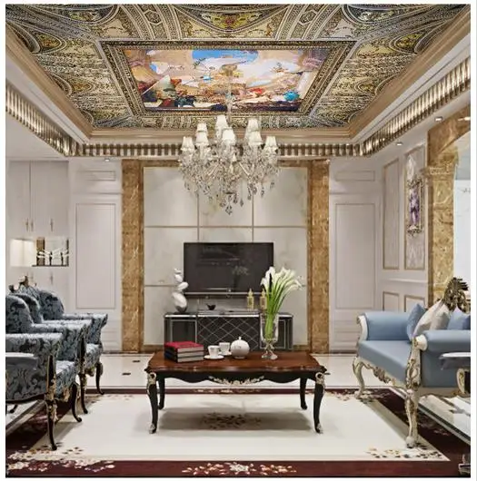 Пользовательские 3d фото обои потолочные фрески Ангел пришел картина с дворцом