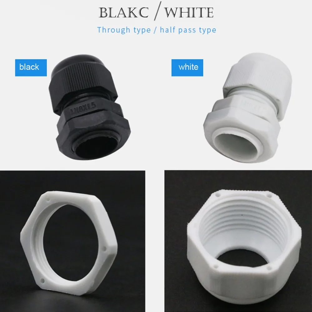 10pcs IP68 Nylon Qaterproof Cable Gland PG7/PG9/PG11 High Quality PA Material New Wholesale Price |