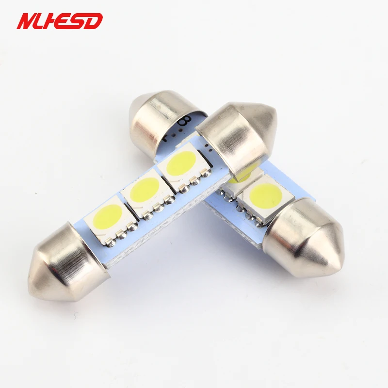 100x яркий белый светодиод автомобилей C5W 5050 3 Smd 3Smd 31 мм 36 мм/39 мм/41 Dc 12v гирлянда для