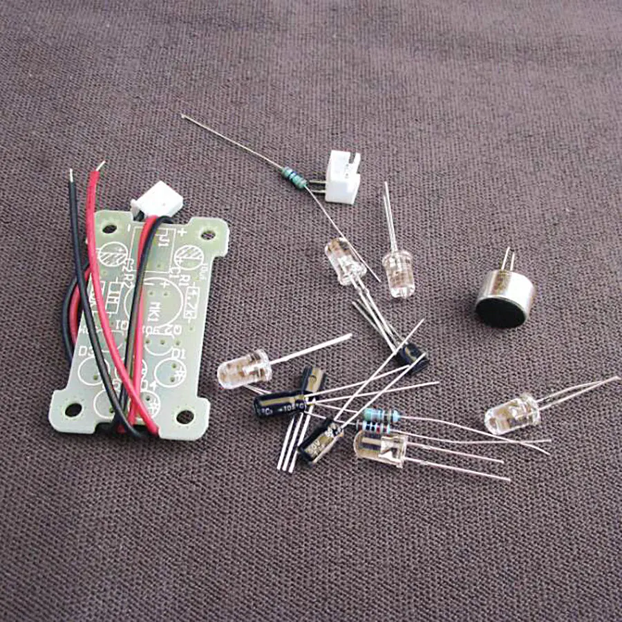 Sound Control LED Мелодия Лампы Производство Электроники DIY Комплекты Люкс Новый зеленый