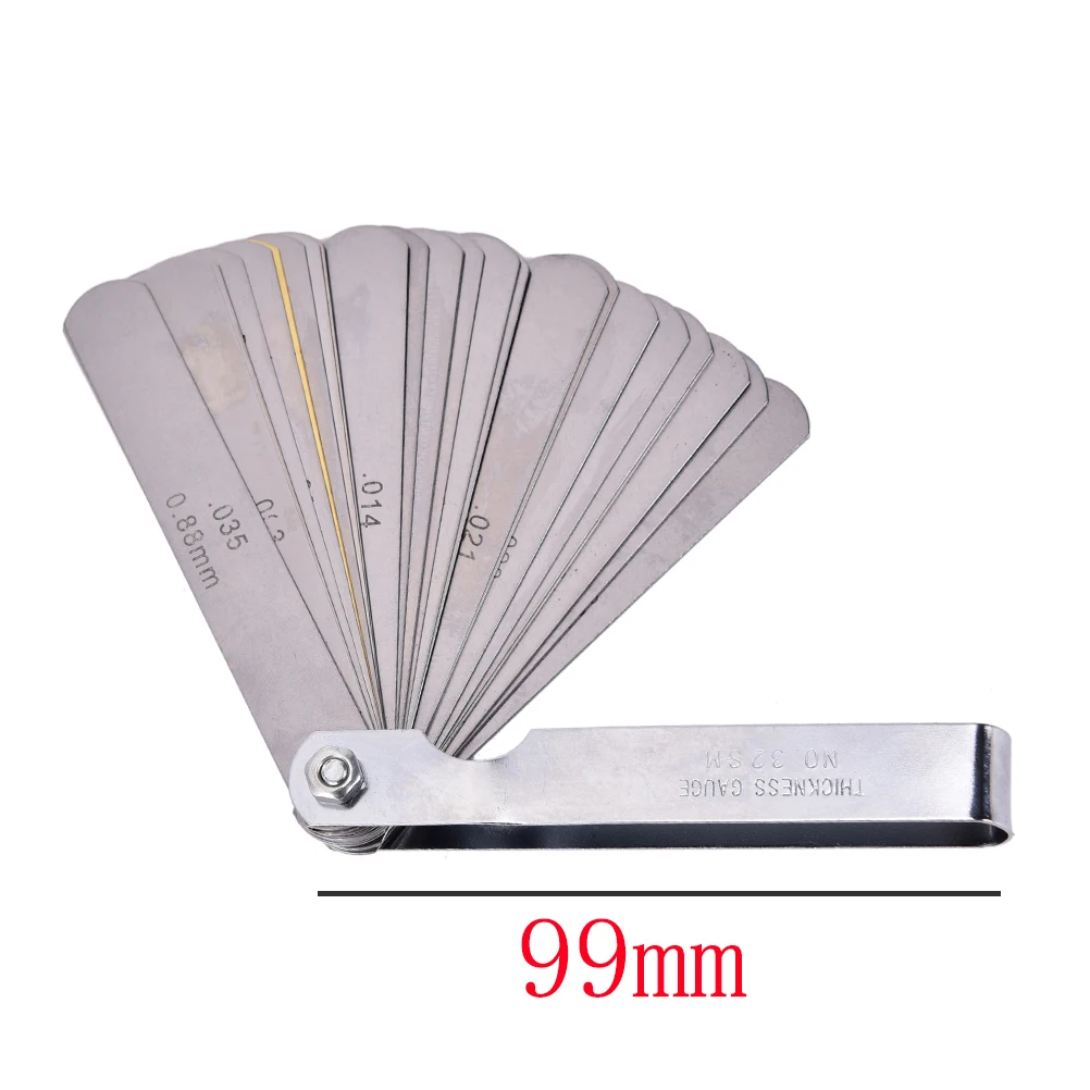 1 set Guitar 32 Blade Feeler Gauge Set Metric Imperial Measure Tune Up Gap Tool high quality | Спорт и развлечения
