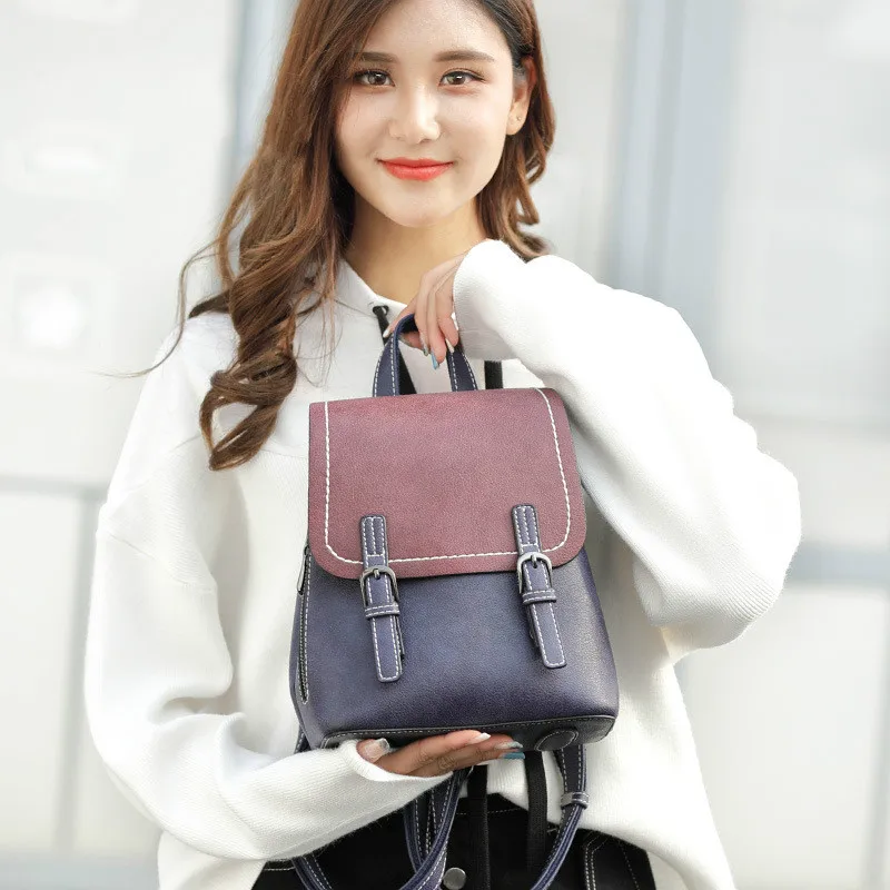 Женский рюкзак простой стиль искусственная кожа модная сумка через плечо