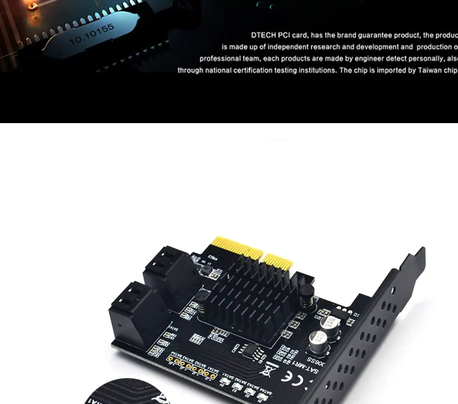 4 порта SATA III 6 Гбит/с PCI Express raid контроллер карты PCI-e для SATA адаптер/конвертер с теплоотвод плата адаптера расширения