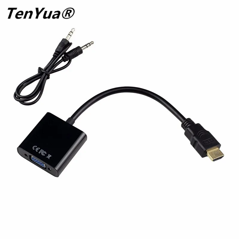 HDMI в VGA конвертер адаптер Папа-мама с аудио кабелем для ПК ноутбука планшета