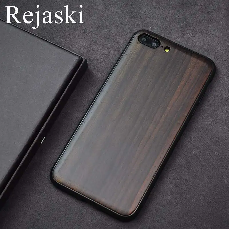 Высококачественный оригинальный черный чехол для телефона из черного дерева с