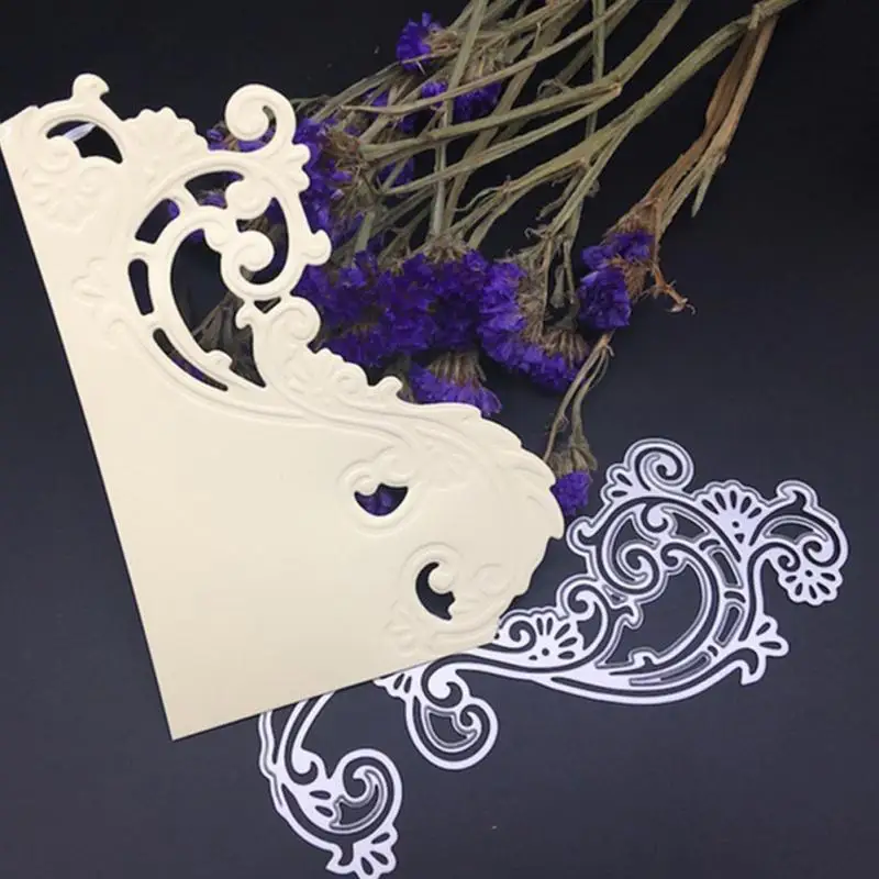 Из Металла прорезной трафарет для окраски ремесло антикварная spindrift форма сетки