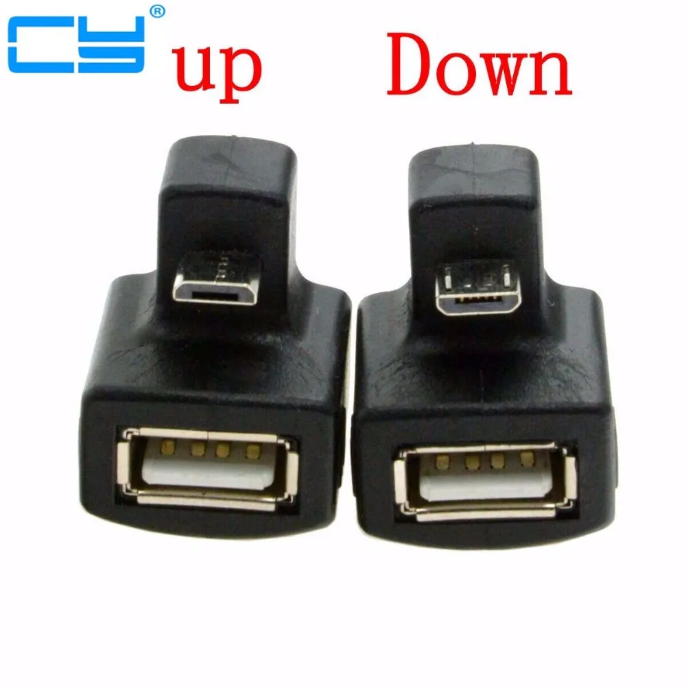 180 градусов вверх и вниз прямой угол V8 Micro USB OTG к 2 0 Женский удлинитель адаптера