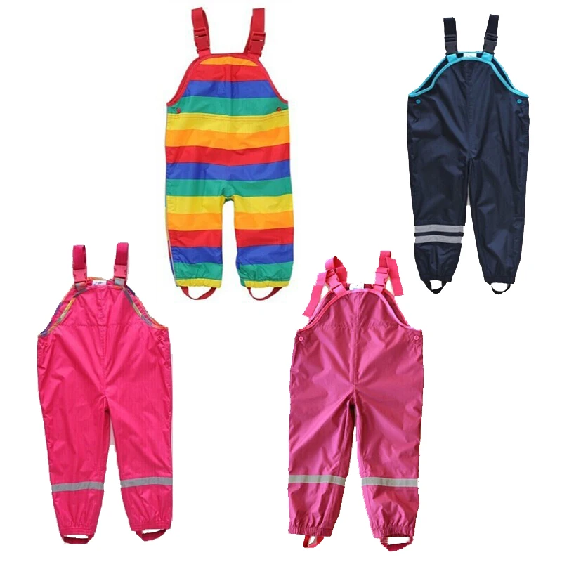 

Boys and girls suspenders beach pants children rain pants waterproof ski pants windproof bib pants