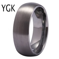ygk wedding jewelry ring for women classic matte dome silver tungsten rings for men engagement anniversary ring men women gift