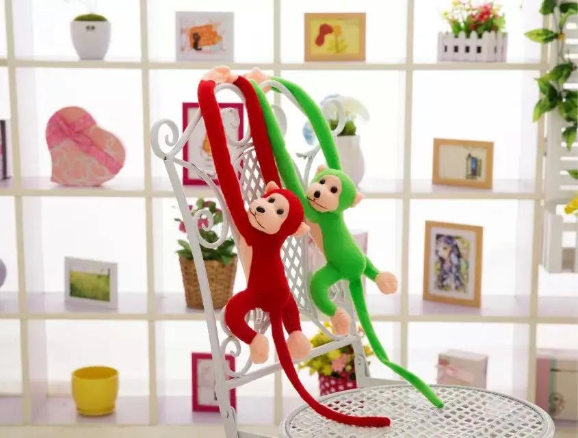 Подвесная длинная обезьянка от руки к хвосту 70 см плюшевые детские игрушки
