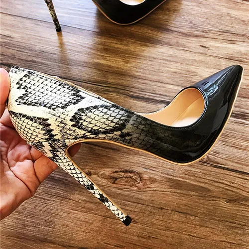 Black 12cm Heels Veowalk/пикантные женские туфли-лодочки на очень высоких каблуках, с острым носком, без шнуровки, на шпильке; Модные женские вечерние туфли - Color: Black 12cm Heels