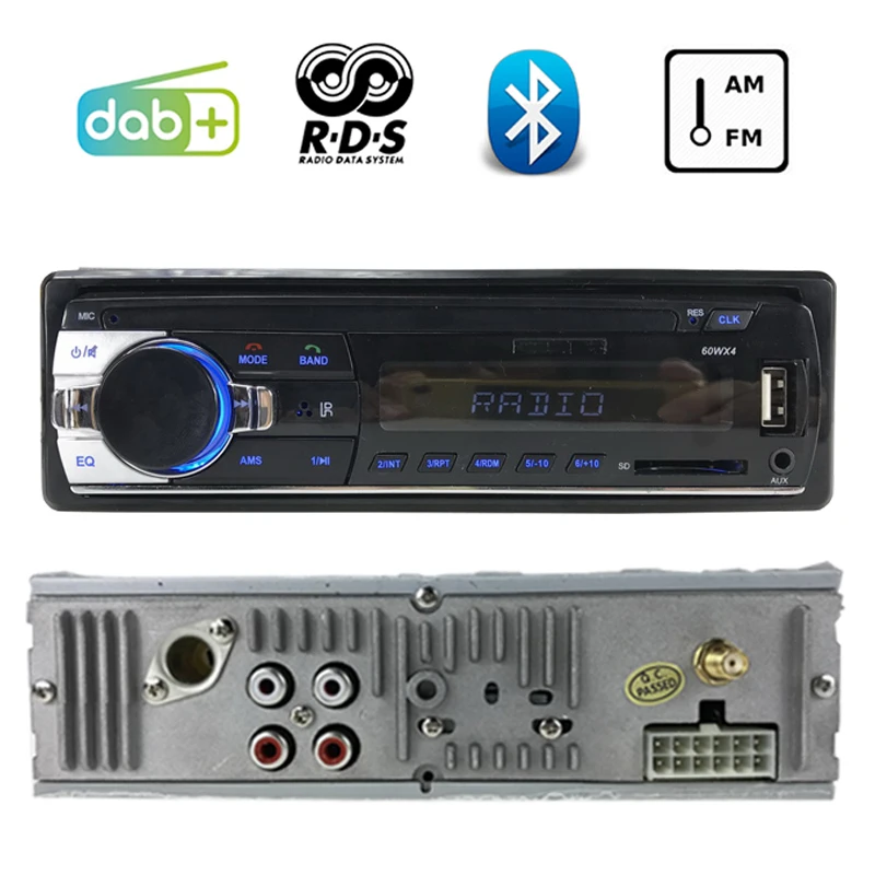 Автомагнитола 1 DIN ЖК дисплей DAB + FM AM AUX RDS USB SD слот для карты автомагнитола аудио MP3