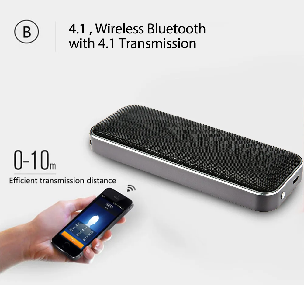 Bluetooth Колонка BT202 Беспроводная портативная ультратонкая металлическая с
