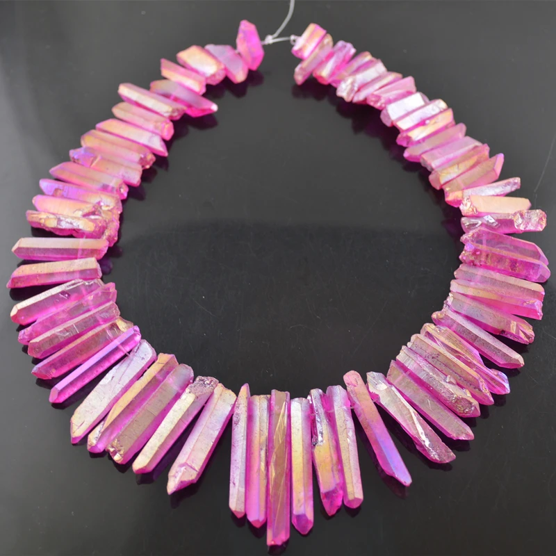 

Новые блестящие розовые градиентные бусины Fuschia