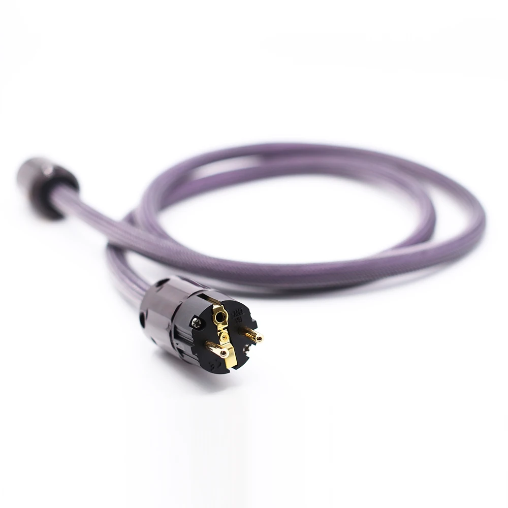 Hi-Fi аудио AC313 OFC силовой кабель с позолоченным шнуром питания EU Schuko, разъем сетевого кабеля переменного тока