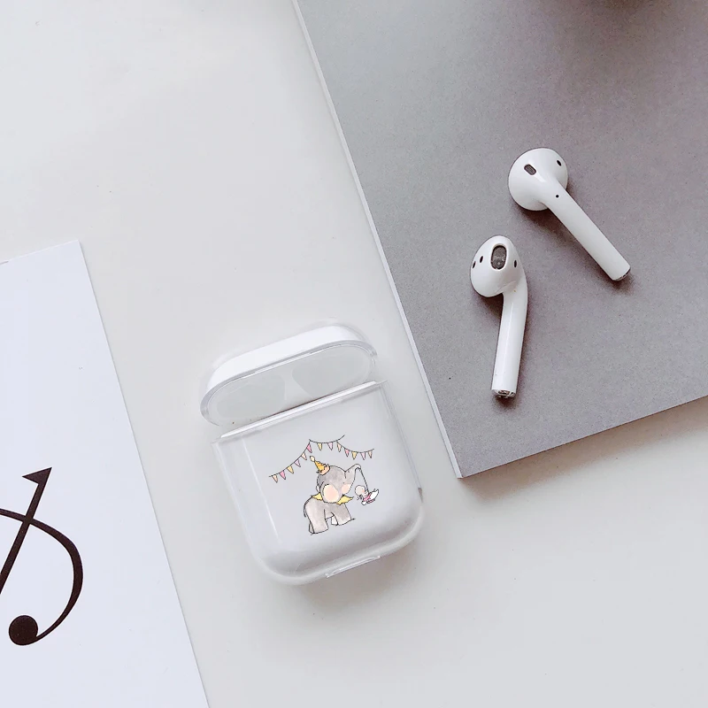Значок воды Чехлы для Airpods чехол прозрачный беспроводной наушники зарядный Apple