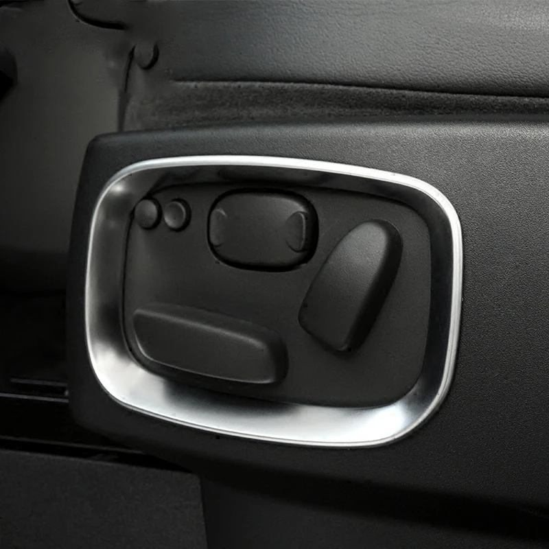 

2x Chrome car accessories Seat Adjust Buttons Switch Frame Trim For Land Rover LR4 10-2016 & Land Rover Range Rover Sport 10-13