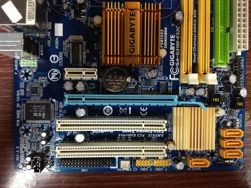 Бесплатная доставка 100% оригинальная материнская плата для Gigabyte GA-G31M-ES2C G31 DDR2 LGA775