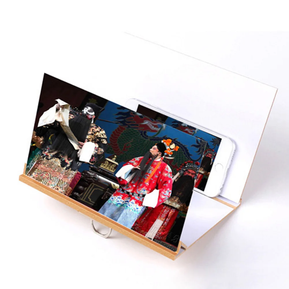 

Amplifier Stereoscopic Amplifying Desktop Wood Bracket Mobile Phone Video Screen Magnifier Amplifier Holder Mount 1pc
