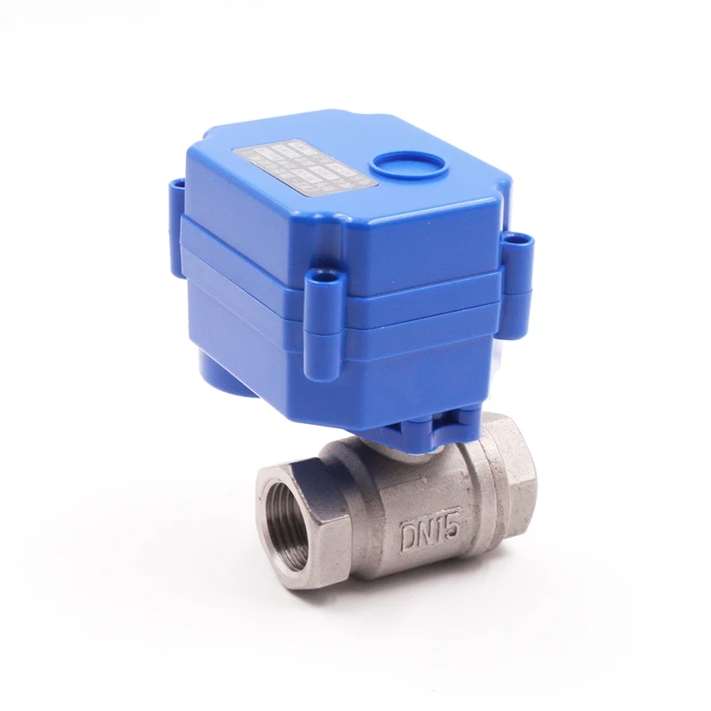 Ss304/316 bsp/npt двухсторонний мини Электропривод с шаровым клапаном для системы