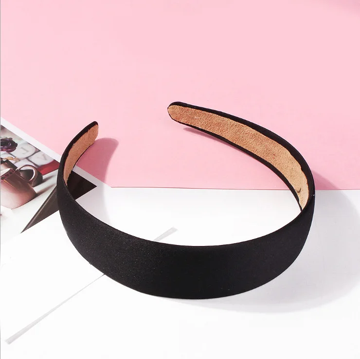 Черный Black Headbands for Women Bezel Hair Accessories Girls Cover Hairband Female Korean Style Fashion Headwear VERVAE - Цвет: Черный