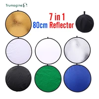 32inch 80cm 7 in 1 portable collapsible light round photography reflector for studio multi photo disc outdoor diy photo reflecto