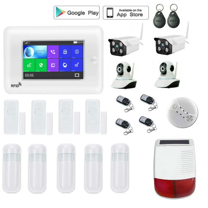 

Yobang безопасность 3G WIFI GSM SMS домашняя охранная Wif сигнализация ЖК GSM SMS сенсорный экран панель сигнализации Солнечная Сирена